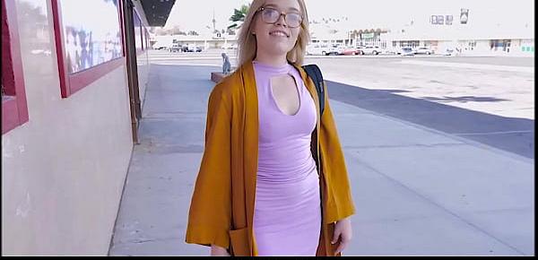  Hot Nerdy Blonde Teen Picked Up On Street POV Date Fucking